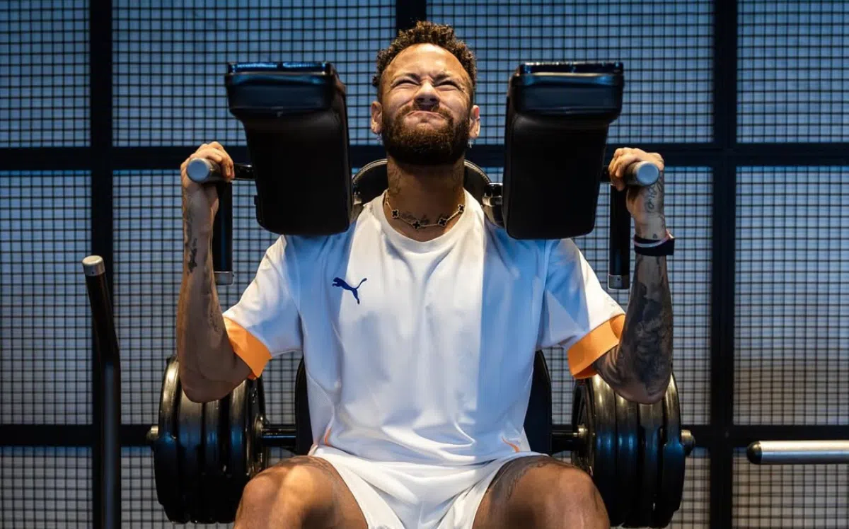 Neymar em treino na academia - Foto: Instagram/Neymar