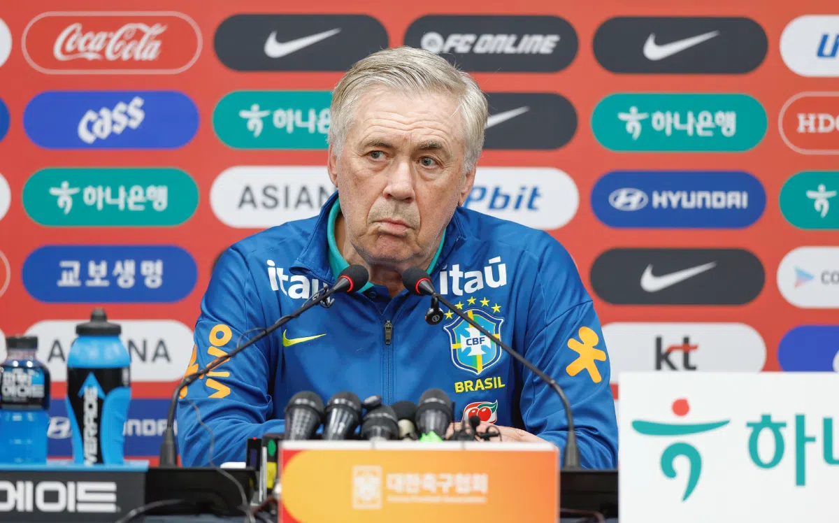 Carlo Ancelotti em entrevista coletiva da Seleção Brasileira - Foto: Rafael Ribeiro/CBF